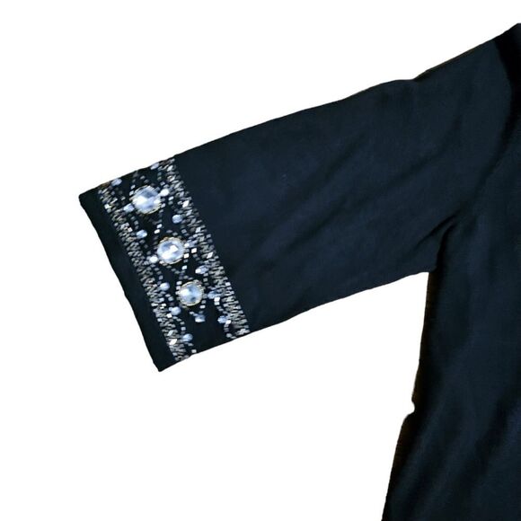 Women's BOB MACKIE Wearable Art Beaded Sweater Medium VINTAGE - Picture 2 of 4